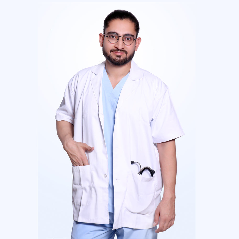 Hangerage Apron| Unisex | Stylish, Comfortable | Half Sleeves | Ideal For Health care Professionals | Sizes(S-2XL)
