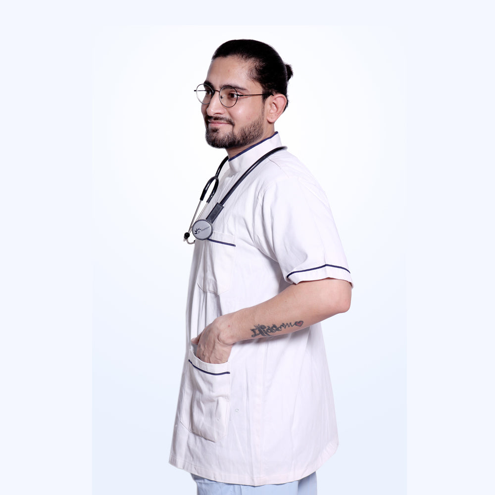 Hangerage Dentist Apron| Unisex | Stylish, Comfortable | Half Sleeves | Ideal For Health care Professionals | Sizes S - 2XL