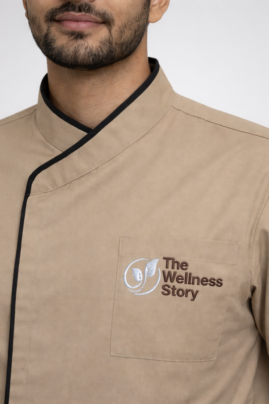 Beige Male Staff Uniform Set – Polycotton Shirt & Trouser | Size (S-2XL)