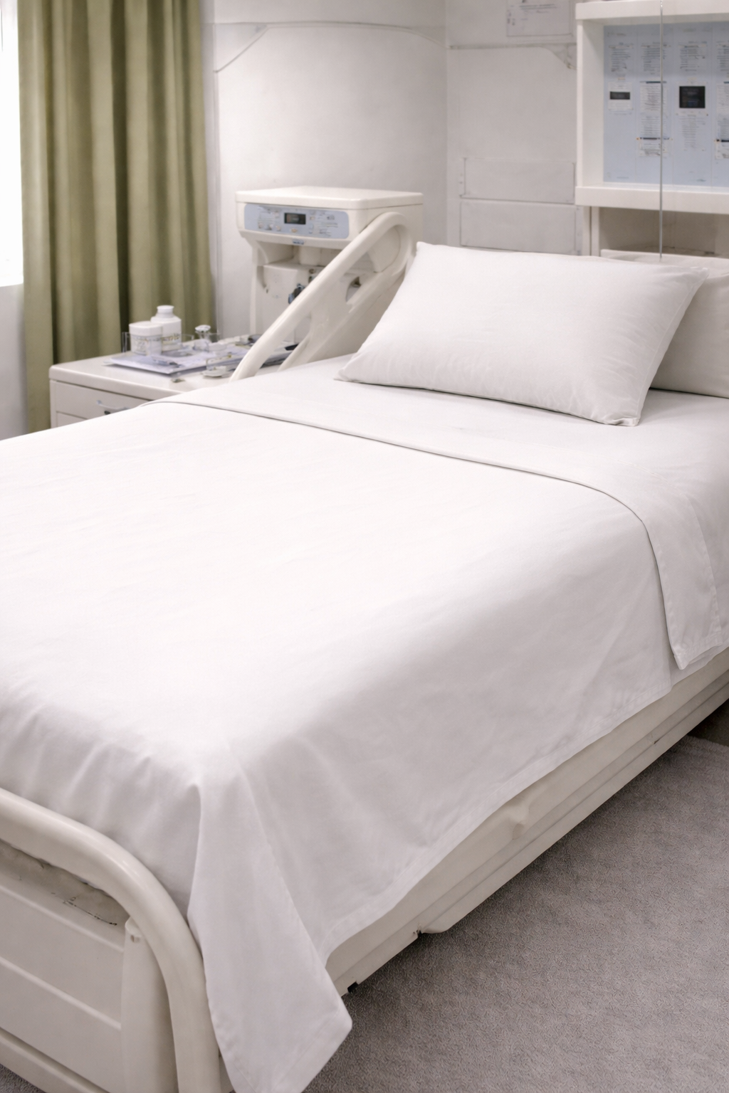 White Hospital Bed Sheet – Soft, Breathable & Durable | Size (57 X 90 inches ) | Pack Of 2