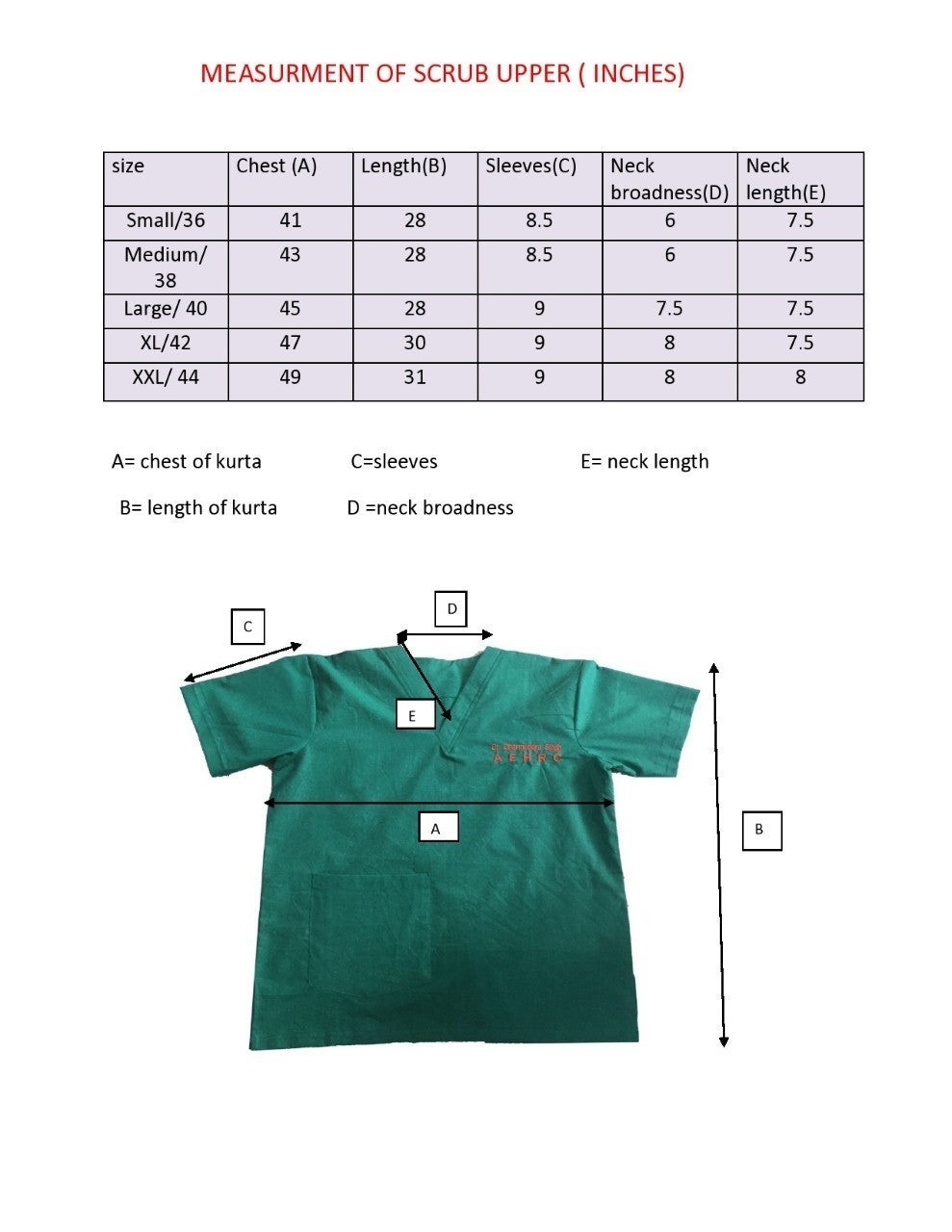 Premium Male Denim Scrub Set | V-Neck Top with 3-Pockets | Ideal for doctors, dentists, vets, nurses & healthcare professionals