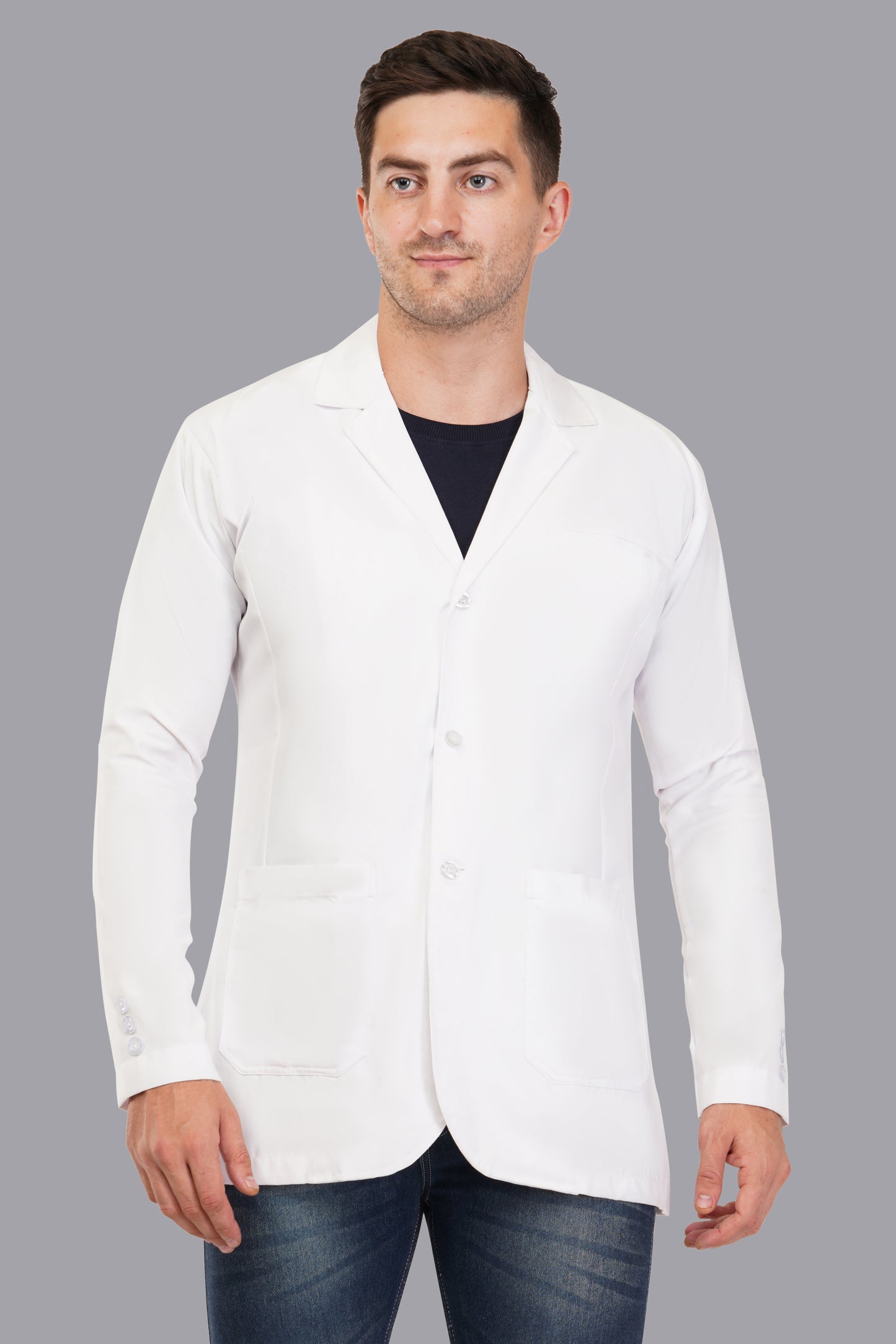 Hangerage Premium White Doctor Coat | Polycotton, Stylish, Comfortable | Full Sleeves | Ideal For Health care Professionals | Sizes XS-2XL