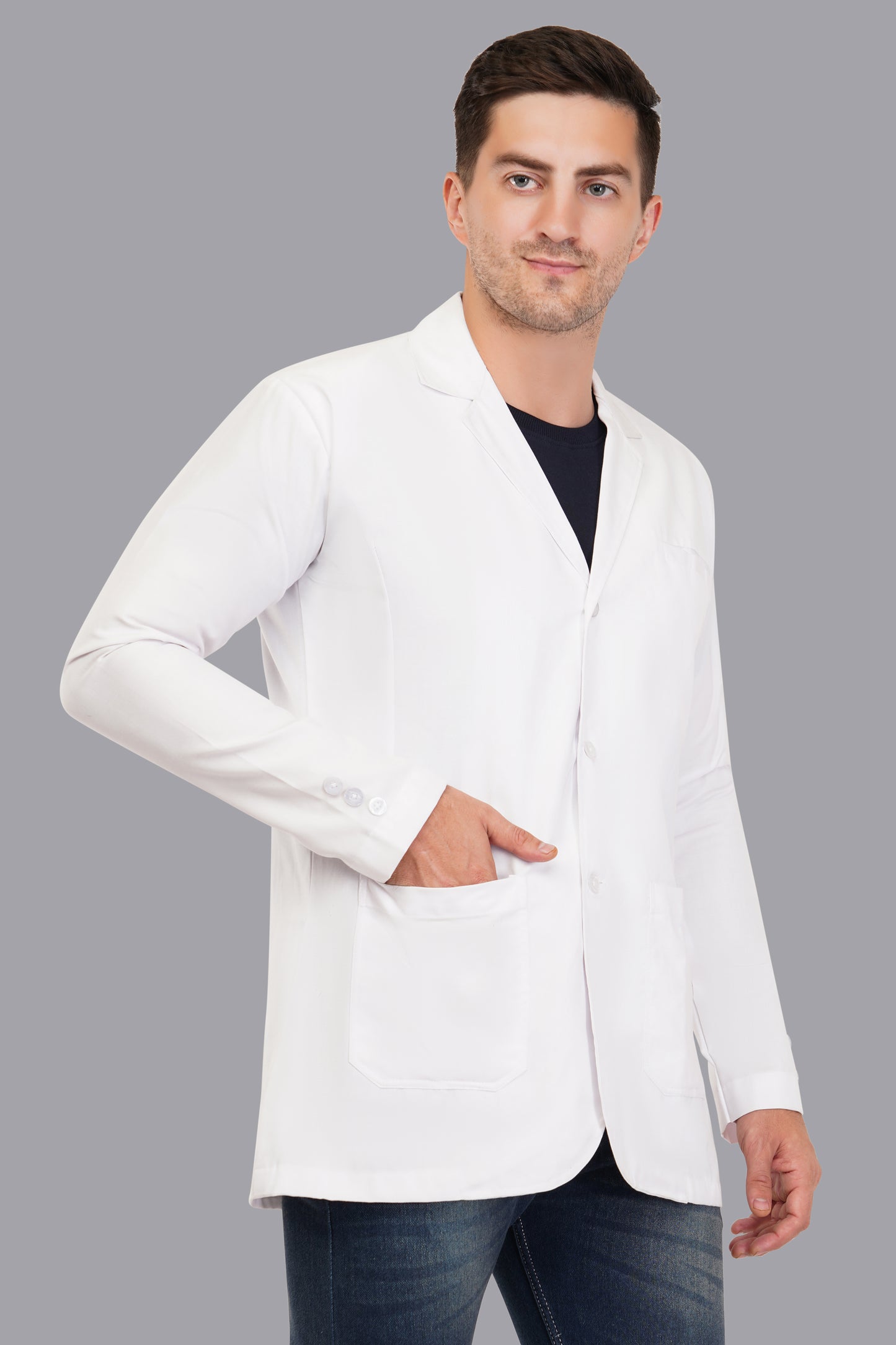 Hangerage Premium White Doctor Coat | Polycotton, Stylish, Comfortable | Full Sleeves | Ideal For Health care Professionals | Sizes XS-2XL