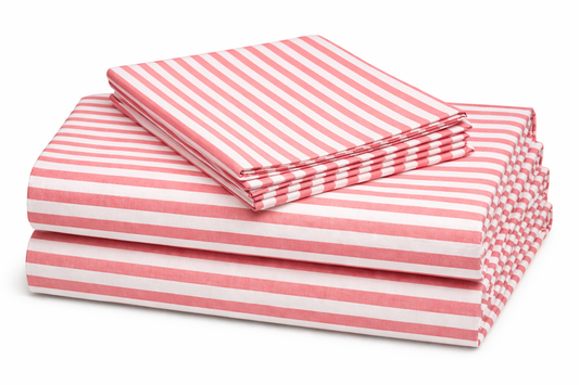 Red Checked Hospital Bed Sheet – Soft, Breathable & Durable | Size (57 X 90 inches) | Pack Of 2