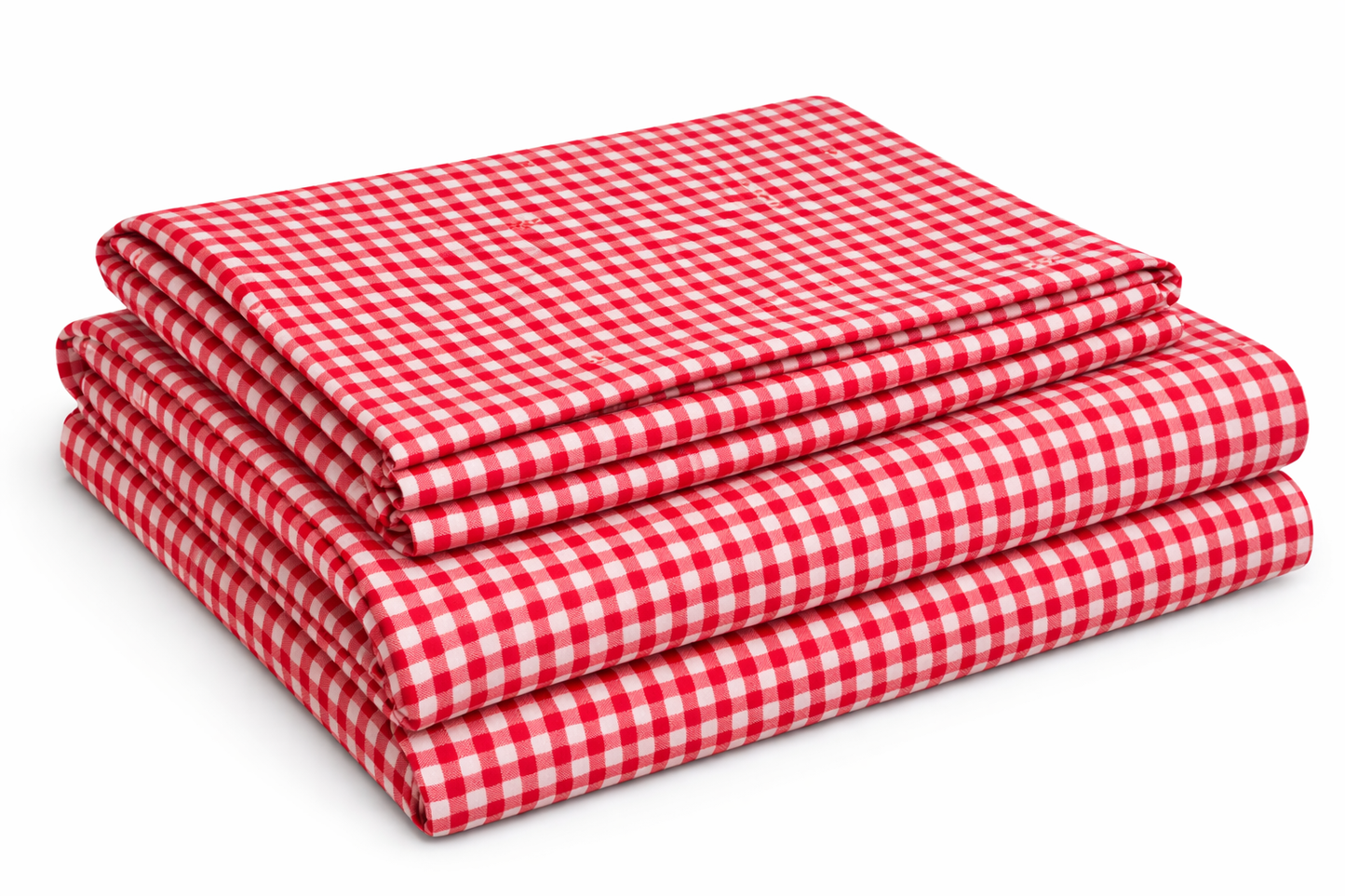Red Checked Hospital Bed Sheet with Pillow Cover– Soft, Breathable & Durable | Size (57 X 90 inches) | Pack Of 2