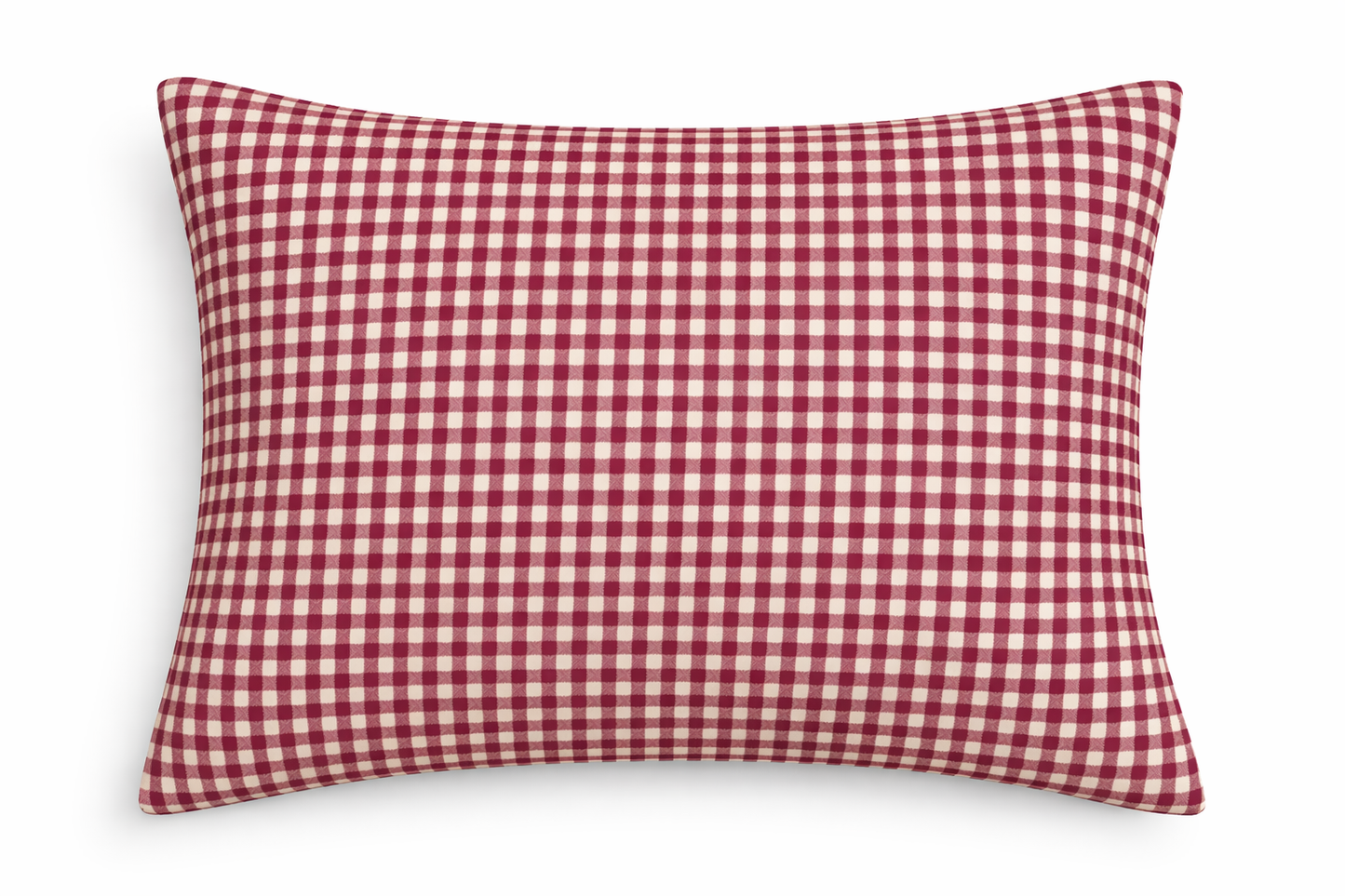 Maroon Checked Hospital Bed Sheet with Pillow Cover– Soft, Breathable & Durable | Size (57 X 90 inches) | Pack Of 2