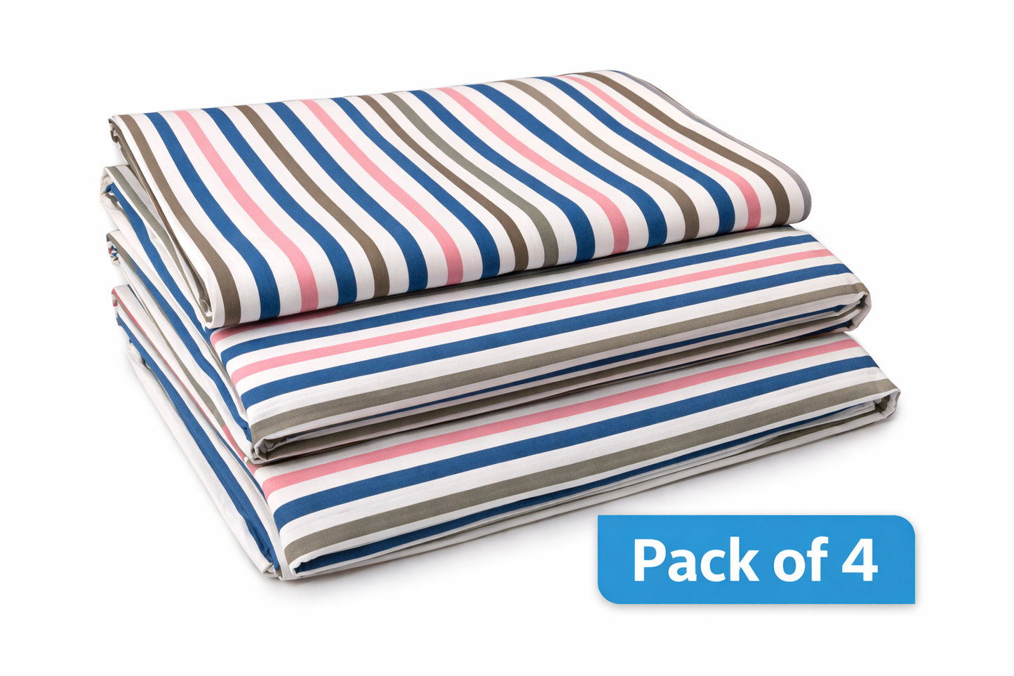 Candy Cotton Striped Hospital Bed Sheet – Soft, Breathable & Durable | Size (57 X 90 inches) | Pack Of 2