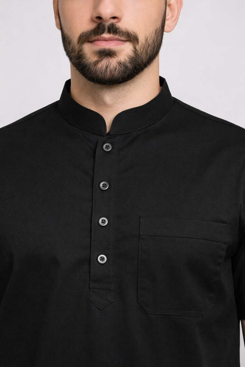 Premium Male Black Full Sleeve Scrub Set | Doctor & Medical Uniform for Men | Hospital & Clinic Wear