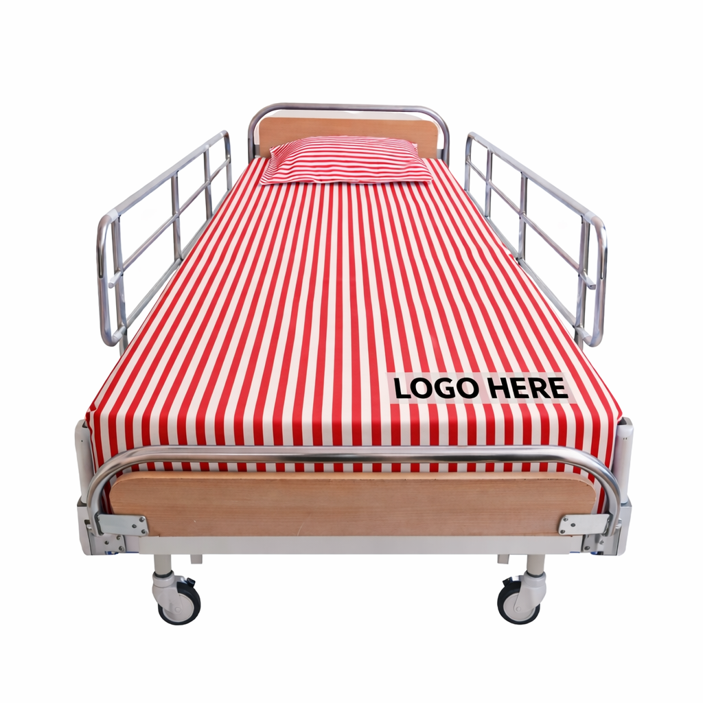 Red Lining Hospital Bed Sheet – Soft, Breathable & Durable | Size (57 X 90 inches) | Pack Of 2