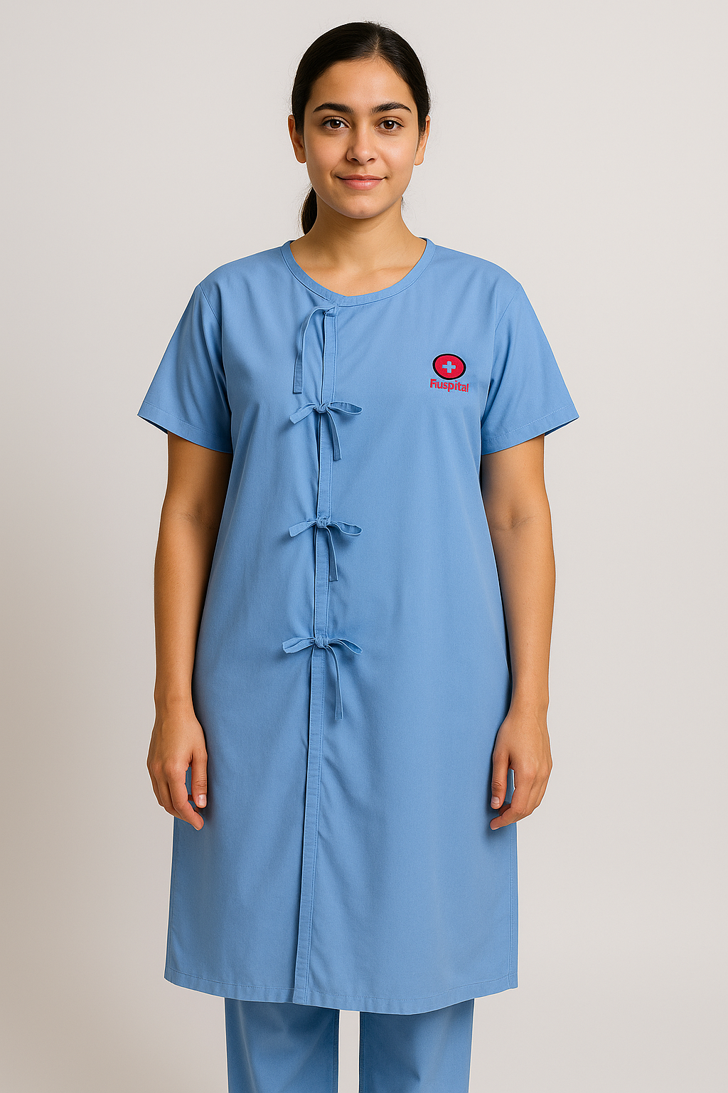 Hangerage Front-Open Patient Gown | Unisex | Free Size | Comfortable, Accessible, and Durable
