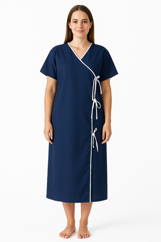 Hangerage Front-Open Patient Gown | Unisex | Free Size | Comfortable, Accessible, and Durable