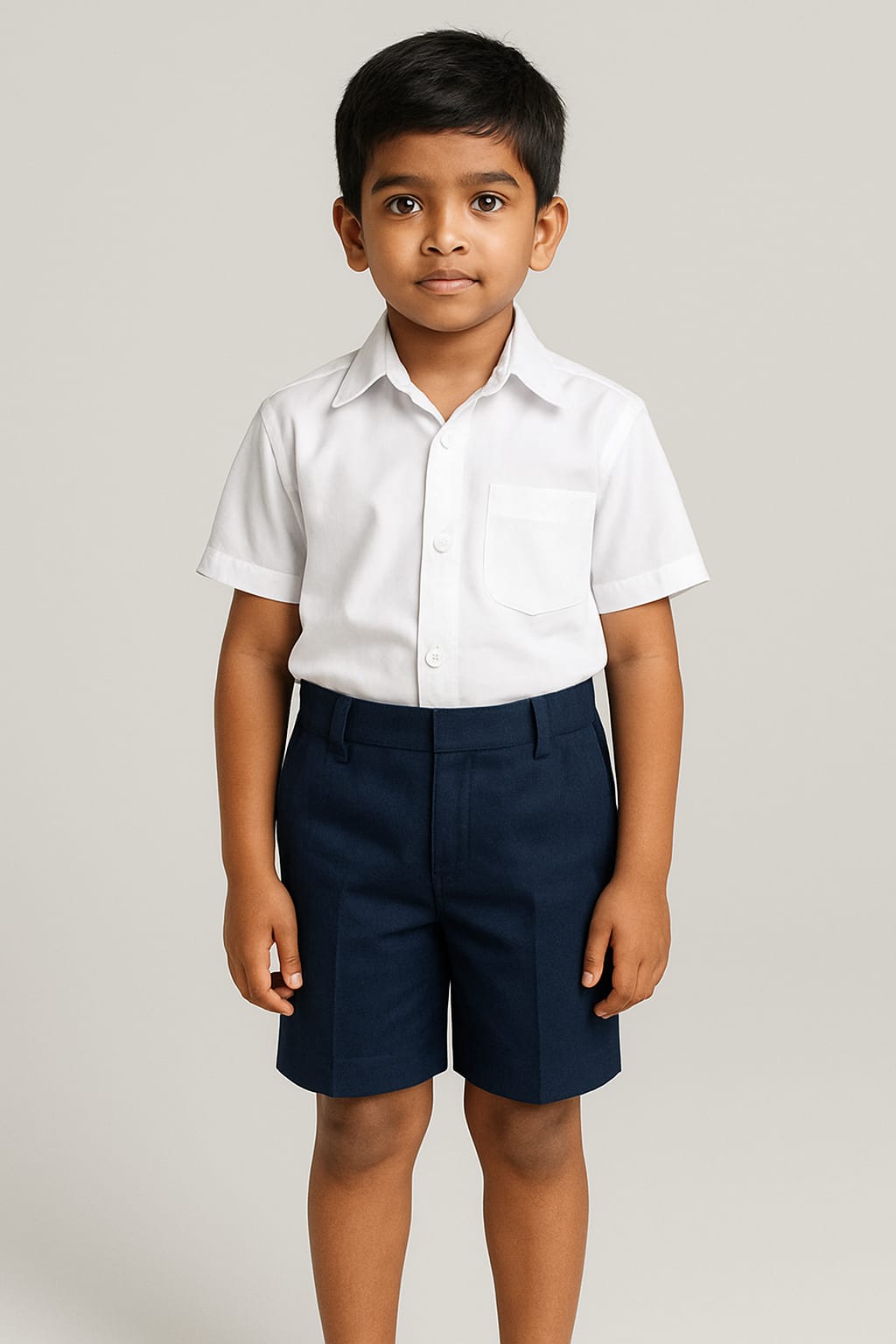 Grogoo-lifestyle Navy Blue Pant | Half Pant | School Pant | Sizes (22-34) | Pack Of 2