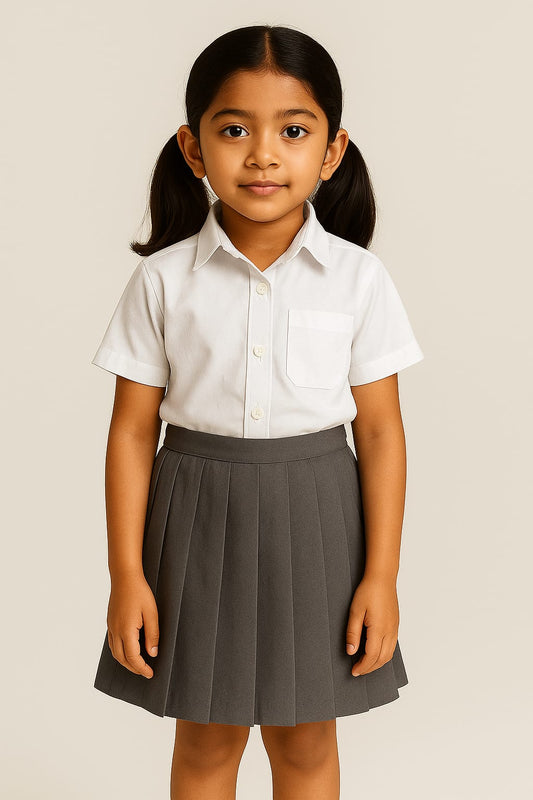 Grogoo-lifestyle Grey Skirt | Pleated Grey Skirt | School Skirt | Sizes (22-38) | Pack Of 2