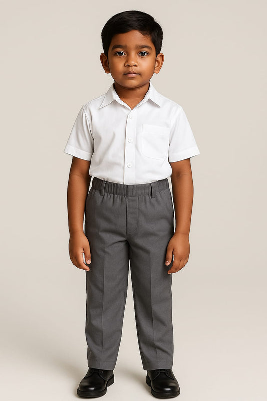 Grogoo-lifestyle Grey Pant | Full Pant | School Pant | Sizes (22-34) Pack of 2