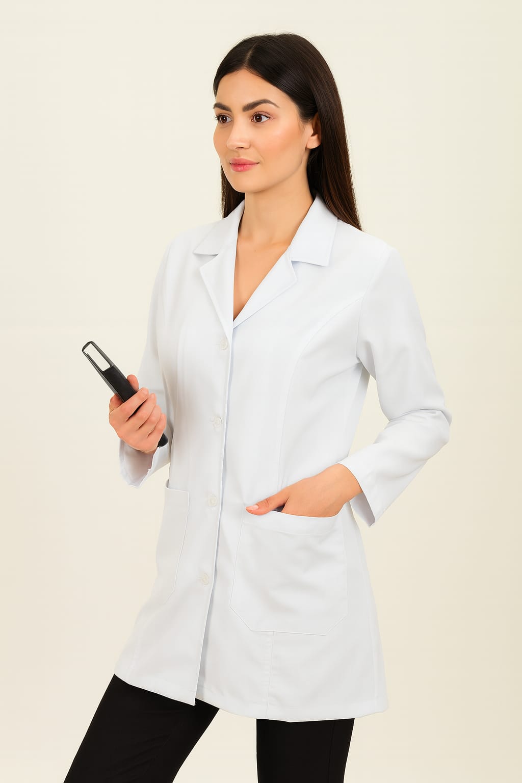 Female Apron | Stylish, Comfortable | Full Sleeves | Ideal For Health care Professionals | Sizes (XS-2XL)