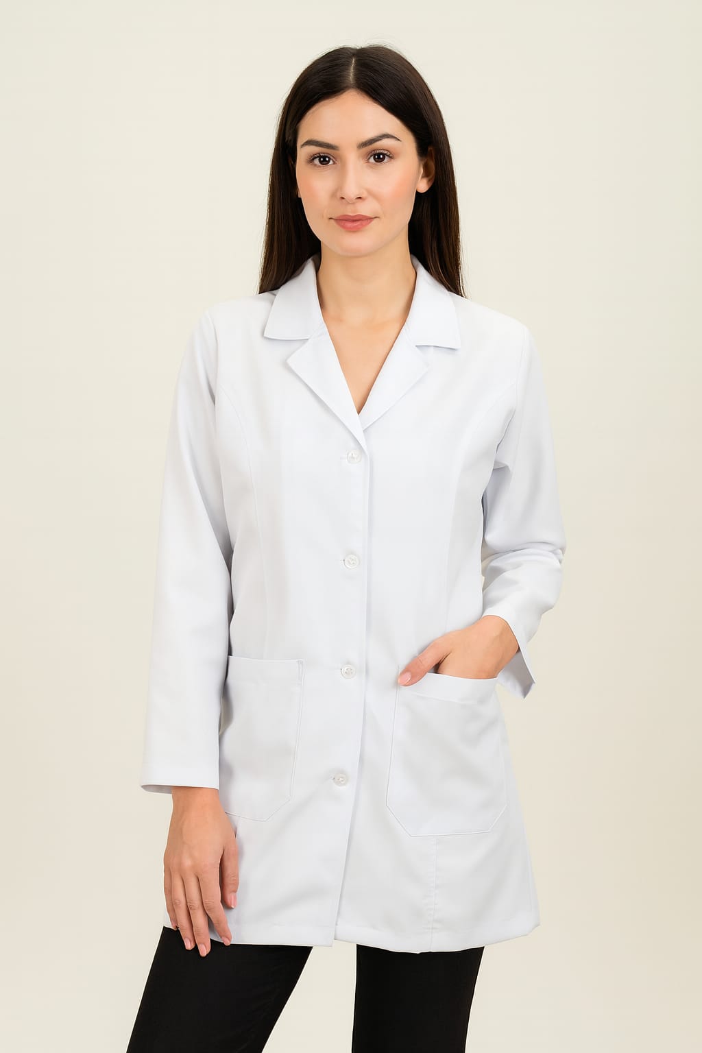 Female Apron | Stylish, Comfortable | Full Sleeves | Ideal For Health care Professionals | Sizes (XS-2XL)