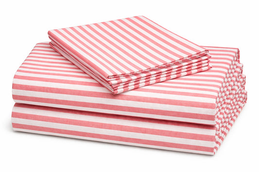 Red Lining Hospital Bed Sheet – Soft, Breathable & Durable | Size (57 X 90 inches) | Pack Of 2