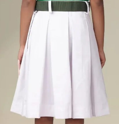 Grogoo-lifestyle White Skirt | Pleated White Skirt | School Skirt | Sizes (22-38) | Pack Of 2