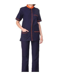 Hangerage  Staff Uniform | Unisex | Navy Blue with Orange Trim (Polycotton)