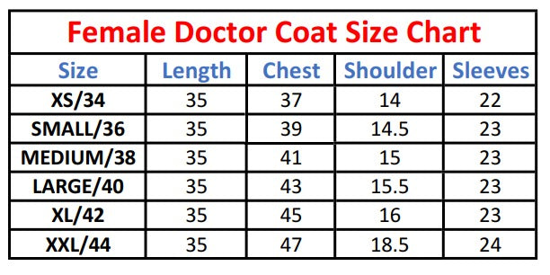 Hangerage Female Doctor Coat | Unisex | Stylish, Comfortable | Full Sleeves | Ideal For Health care Professionals | Sizes XS - 2XL